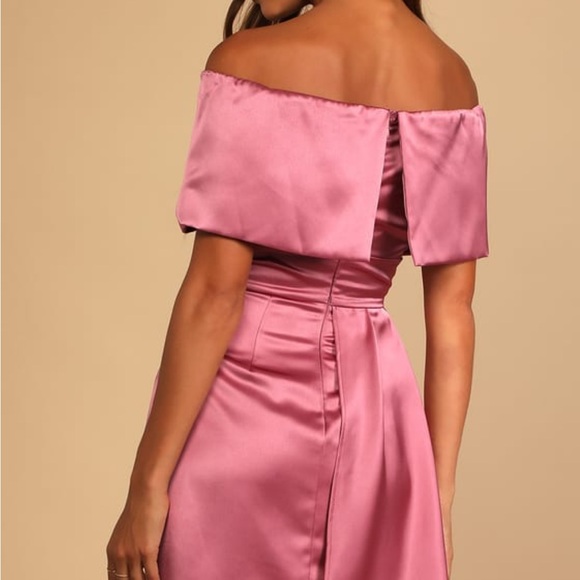 Mauve Silk Dress 🎀 - Picture 4 of 5